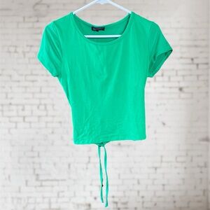 B Famous #USA crop top with tie back detail at waist. NWT size Large